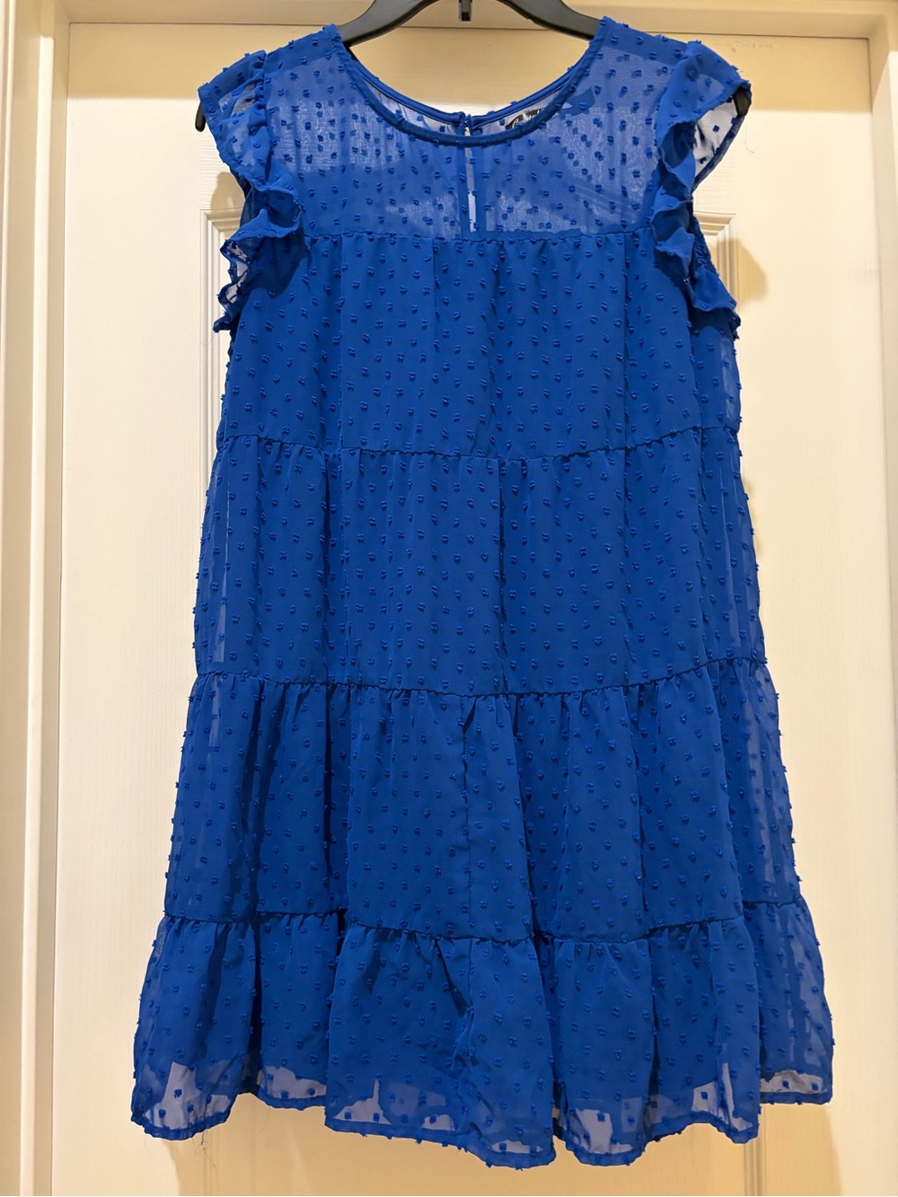Women’s Blue Ruffle Tiered Dress